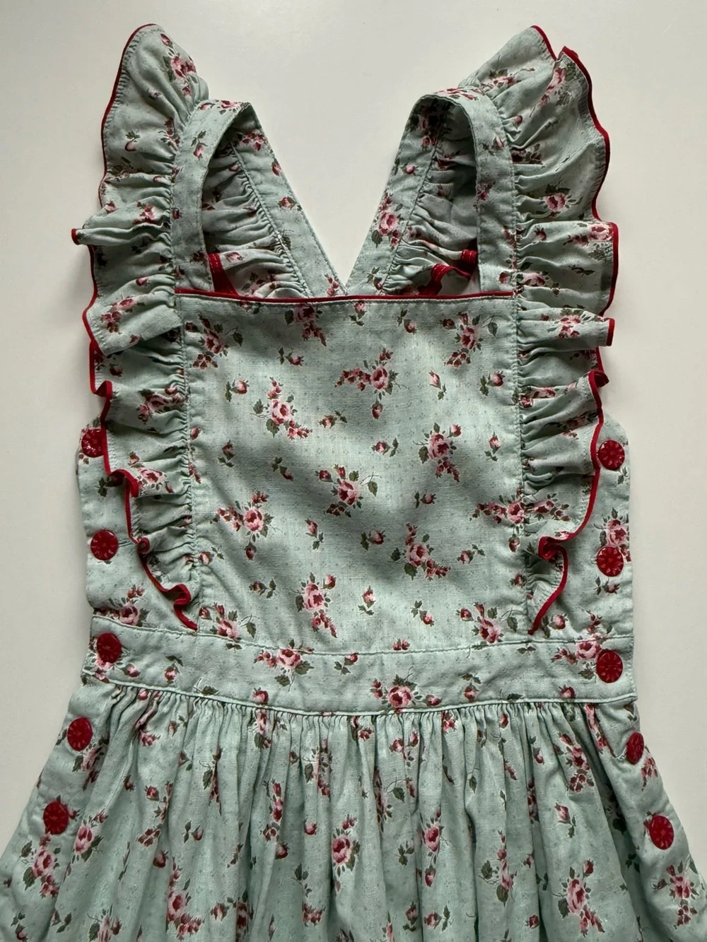 Ralph Lauren Girls Floral Linen-Cotton Dress - Size 6